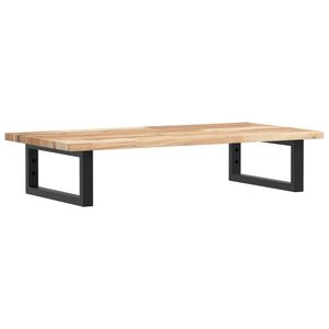 vidaXL Waschbeckenregal Wandmontage Stahl und Akazienholz