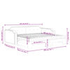 vidaXL Tagesbett Ausziehbar mit Matratzen Taupe 100x200 cm Stoff