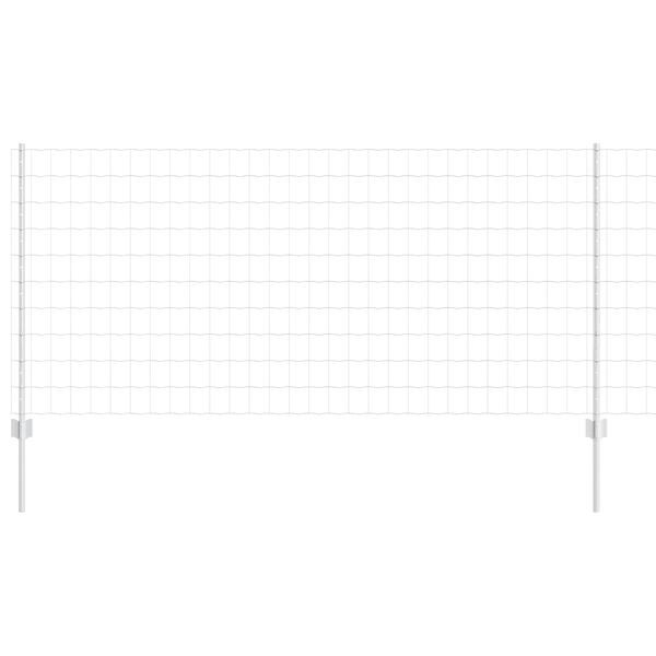 vidaXL Zaun mit Pfosten Silber 1 x 25 m Stahl