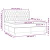 vidaXL Boxspringbett mit Matratze Dunkelblau 160x200 cm Samt