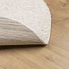 vidaXL Teppich Shaggy Hochflor Modern Creme &Oslash; 200 cm