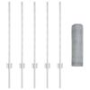 vidaXL Zaun mit Pfosten Silber 0,8 x 10 m Stahl
