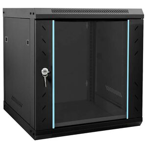 vidaXL Netzwerkschrank mit Speicher Schwarz 53 x 60 x 60 cm Stahl