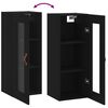vidaXL Wandschrank Schwarz 34,5x34x90 cm