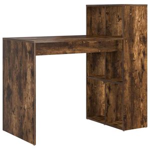 vidaXL Schreibtisch Ger&auml;ucherte Eiche Holzwerkstoff