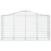 vidaXL Gabionen mit Hochbogen 30 Stk 200x50x100/120cm Verzinktes Eisen