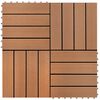 vidaXL Terrassenfliese 11 pcs Braun 30 x 30 cm WPC