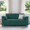 vidaXL Sofa 140cm Dunkelgr&uuml;n Stoff