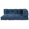 vidaXL Pallet Sofa Kissen 3 pcs Indigo 120 x 80 x 38 cm Stoff