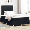 vidaXL Boxspringbett mit Matratze Schwarz 120 x 190 cm Stoff