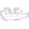 vidaXL Modulares Sofa mit Hocker Kissen Stoff in Lammwolloptik Beige