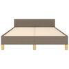 vidaXL Bettgestell ohne Matratze Taupe 120x200 cm Stoff