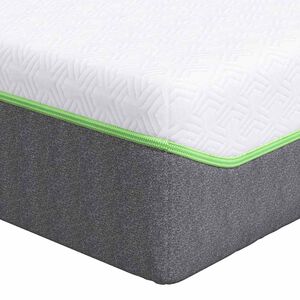 vidaXL Matratze Wei&szlig; und Grau 80 x 200 cm Jacquard-Stoff