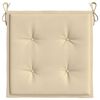 vidaXL Gartenstuhl-Kissen 6 Stk. Beige 40x40x4 cm Oxford-Gewebe