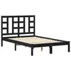 vidaXL Massivholzbett Schwarz 120x200 cm