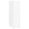 vidaXL Aktenschrank mit Rollen Weiß 28x41x109 cm Metall