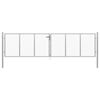 vidaXL Gartentor verzinkter Stahl 400 x 100 cm Silber