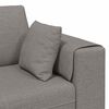 vidaXL Stoffsofa mit Kissen Taupe 208 cm Stoff