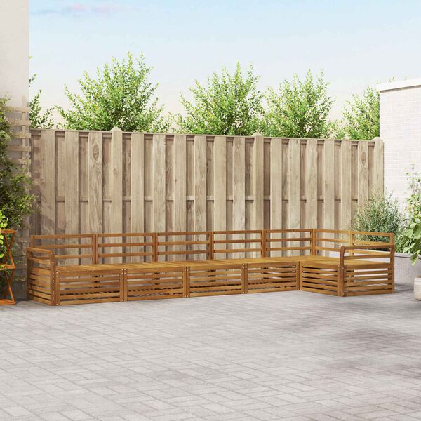 vidaXL Outdoor-Sofagarnitur 6 pcs Natur Massivholz Akazie