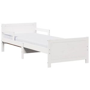 vidaXL Bettgestell mit erweiterbarer Matratze Wei&szlig; 80 x 200 cm