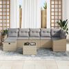 vidaXL Garten-Sofa-Set 8 pcs Beige 55 x 62 x 69 cm Poly Rattan