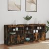 vidaXL Sideboard mit LED-Leuchten R&auml;uchereiche 162x37x67 cm