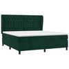 vidaXL Boxspringbett mit Matratze Dunkelgr&uuml;n 180x200 cm Samt