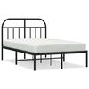vidaXL Bettgestell mit Kopfteil Metall Schwarz 120x200 cm
