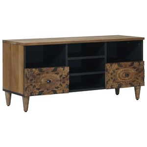 vidaXL TV-Schr&auml;nk mit Regal Braun 100 x 33,5 x 46 cm Massivholz Mango