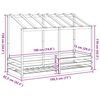 vidaXL Kinderbett mit Dach Wei&szlig; 75x190 cm Massivholz Kiefer