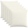 vidaXL Kissenbezug 6 stk. HEERLEN Creme 80 x 80 cm Cord
