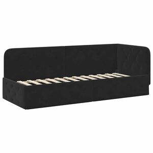 vidaXL Eckbettgestell Schwarz 80 x 200 cm Samt