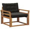 vidaXL Outdoor-Sofagarnitur Massives Akazienholz und Textilene Natur