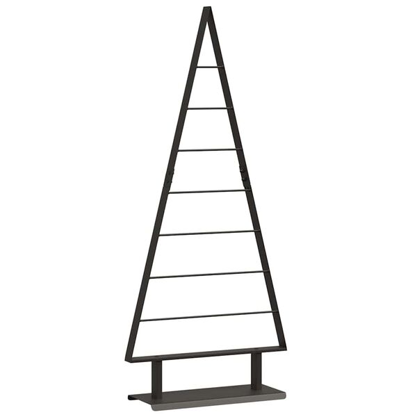 vidaXL Metall Weihnachtsbaum mit Ständer Schwarz 125 cm Stahl