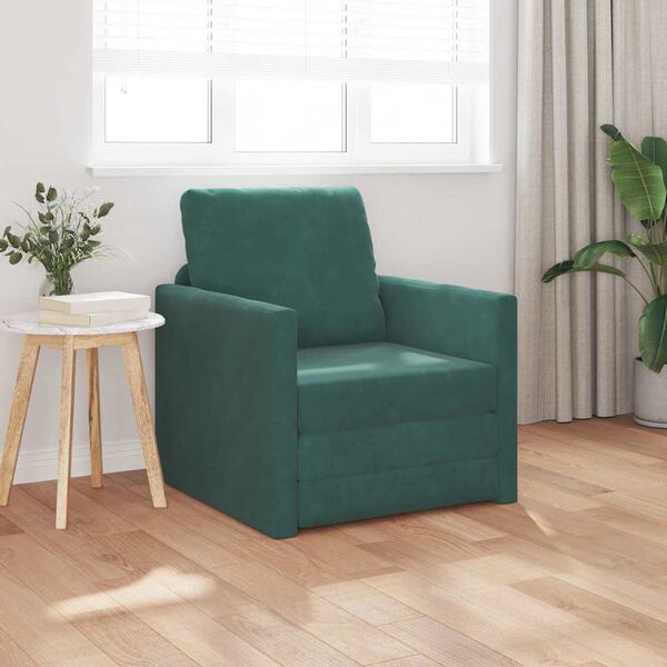 vidaXL Schlafsofa Dunkelgrün 74 x 77 x 81 cm Samt
