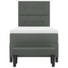 vidaXL Boxspringbett mit Matratze Dunkelgrau 90 x 190 cm Stoff