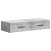 vidaXL Wandmontierter Beistelltisch Betongrau 87,5 x 34,5 x 17 cm