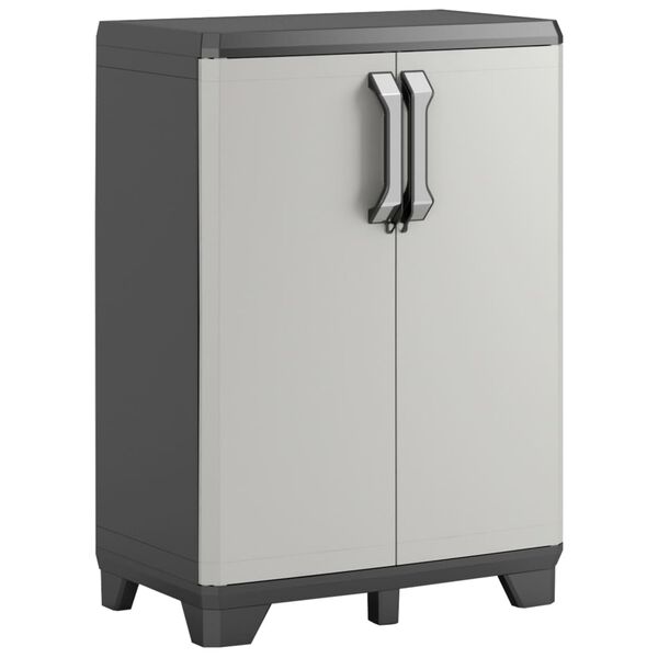 Keter Niedriger Lagerschrank Gear Schwarz und Grau 97 cm