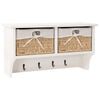 vidaXL Wandregal Wei&szlig; 60x23,5x33 cm Paulownia Holz