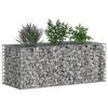 vidaXL Gabionen Hochbeet Silber 140 x 60 x 55 cm Verzinkter Stahl