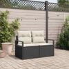 vidaXL Garten-Sofa mit Kissen 120 x 62 x 69 cm Poly-Rattan