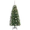 vidaXL K&uuml;nstlicher Weihnachtsbaum mit 150 LEDs Gr&uuml;n 150 cm PE und PVC