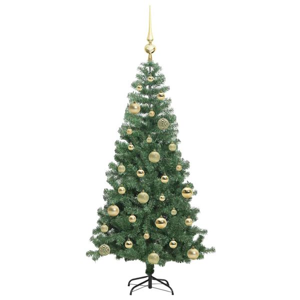 vidaXL Weihnachtsbaum mit 150 LEDs mit St&auml;nder Gr&uuml;n 120 cm PVC