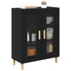 vidaXL Sideboard Schwarz Eichen-Optik 69,5 x 34 x 90 cm Holzwerkstoff