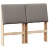 vidaXL Gepolstertes Kopfteil Taupe 135 cm Massives Kiefernholz
