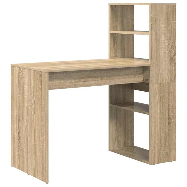 vidaXL Schreibtisch Sonoma-Eiche 113 x 54 x 120 cm Holzwerkstoff