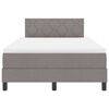 vidaXL Boxspringbett mit Kopfteil Taupe 120 x 190 cm Stoff