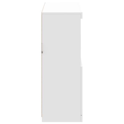 vidaXL Sideboard mit LED-Leuchten Weiß 81x37x100 cm