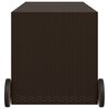 vidaXL Gartentruhe mit Rollen Braun 283L Poly Rattan