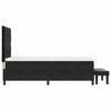 vidaXL Boxspringbett mit Matratze Schwarz 80 x 200 cm Samt